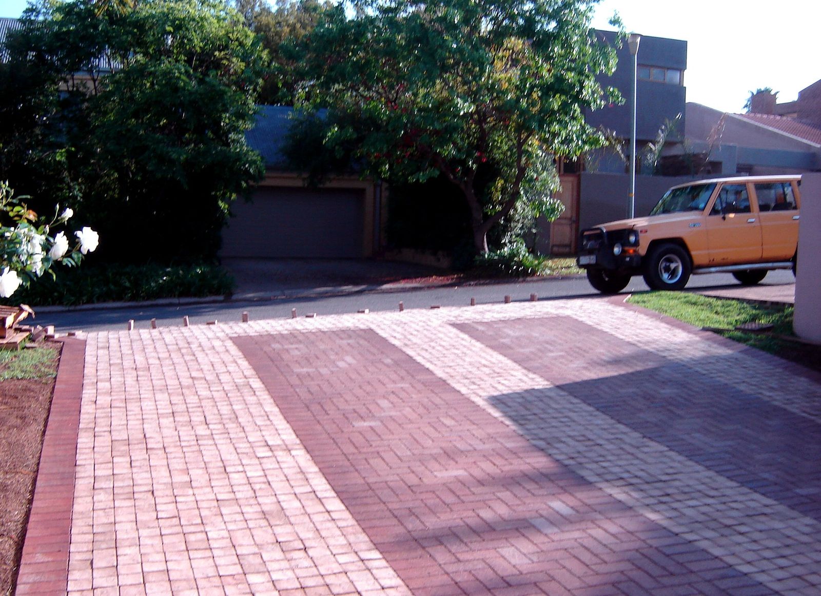Private residence — red brick residential driveway